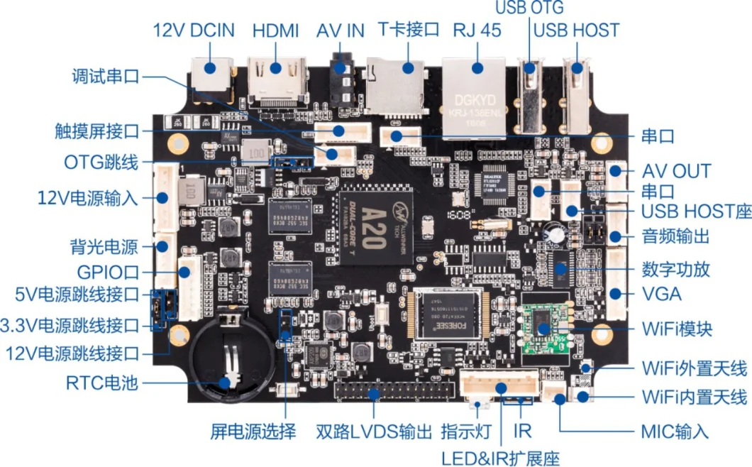 Display Digital Signage Machine Mainboard Rk3288 Development Electronic PCBA Industrial Control Mother Boards Android Mainboard