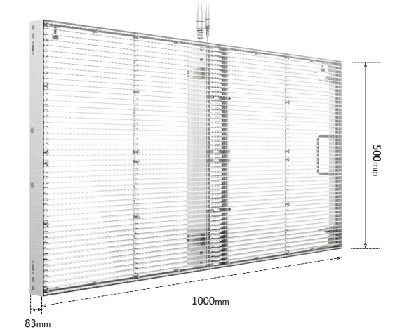 P3.91-7.8125 Transparent LED Window Screen Advertising Wall LED Glass Display/Sign