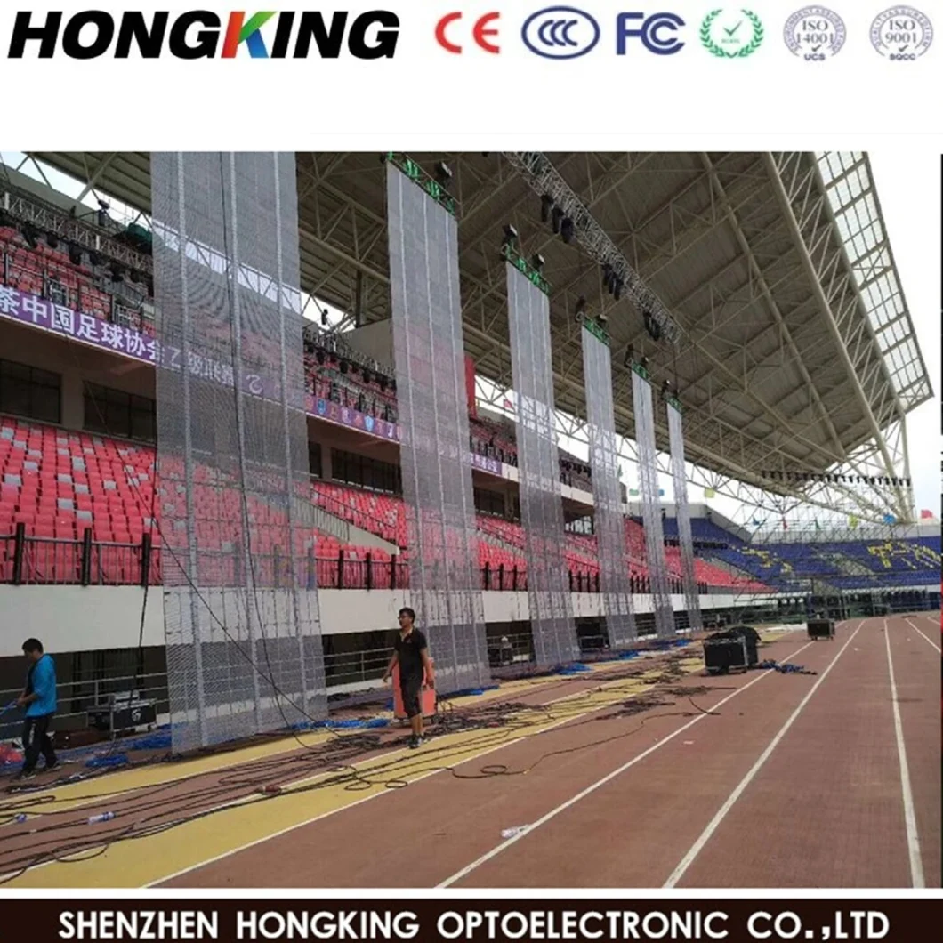 Full Color SMD Transparent LED Display P3.91 Glass Wall Screen for Window Advertising