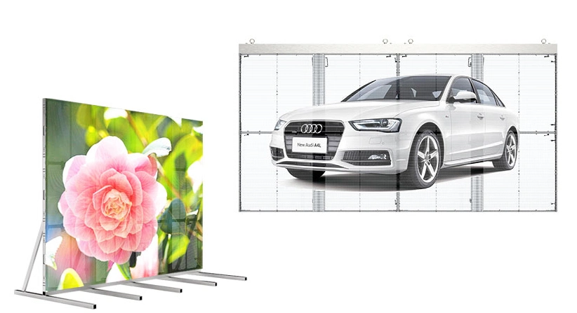 P3.9-7.8 Full Color SMD Indoor Window Advertising Video Panel Transparent LED Screen