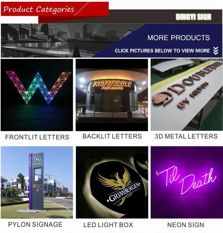 Hot Sale Custom LED Outdoor Display Signs Letters for Store