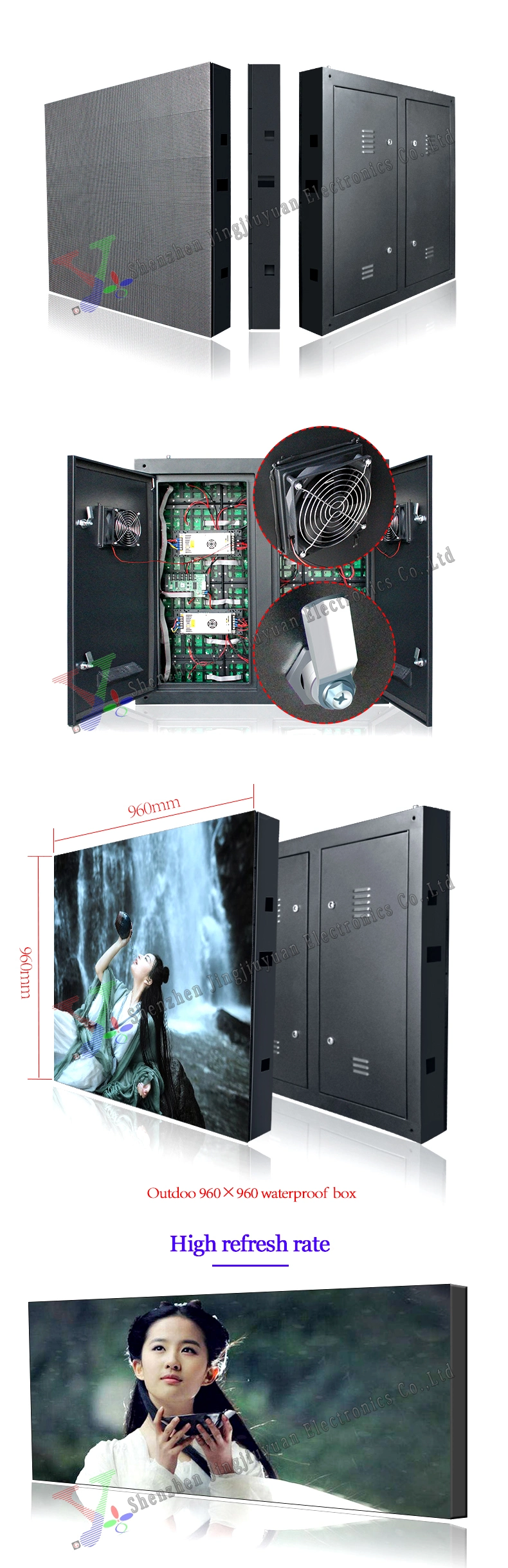 Outdoor Full Color LED Video Panel LED Module P3 192X192mm Display Screen