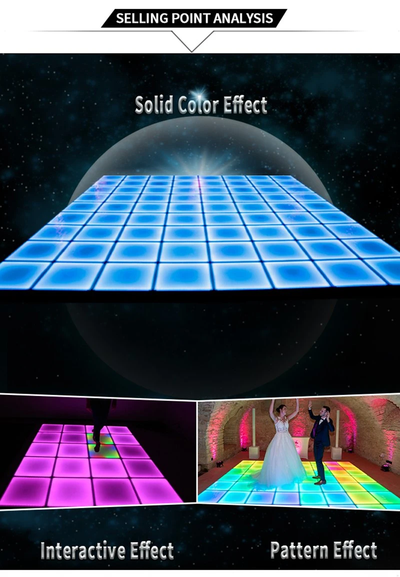 50X50cm Outdoor Waterproof Sensitive Interactive Video LED Dance Floor Tiles Hire New York