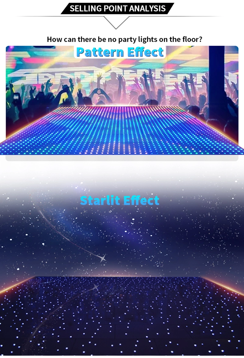 Wireless Magnetic Connection LED Video Laminate Dance Floor for Party Hire Equipment