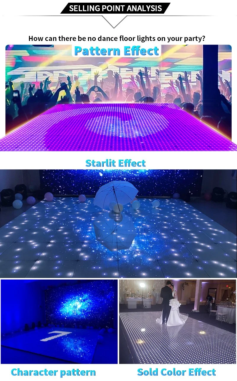 Outdoor Laminate LED Video Wedding Event Dance Floor DJ Lights Display Hire USA