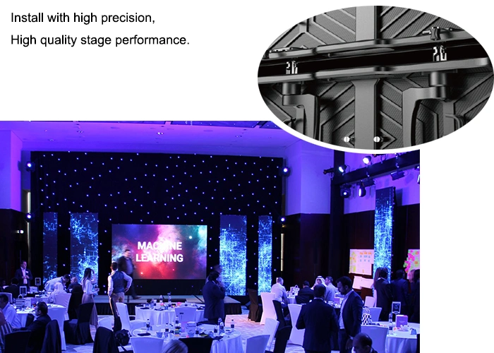 P3.91 Indoor Rental Stage Backdrop LED Screen 500X500mm Curve Available LED Display