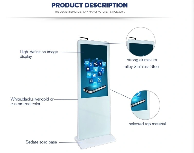 43inch HD Advertising Screen Advertising Light Frame Outdoor Ad Player Promotional Seated LCD Monitor Touch Screen