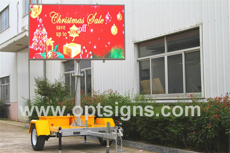 China Factory Price Outdoor Advertising Board High Definition Video Playing Trailer Mount LED Display Sign