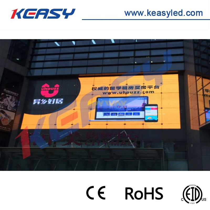 IP 65 Waterproof Keasy Transparent Glass Wall Advertising LED Screen