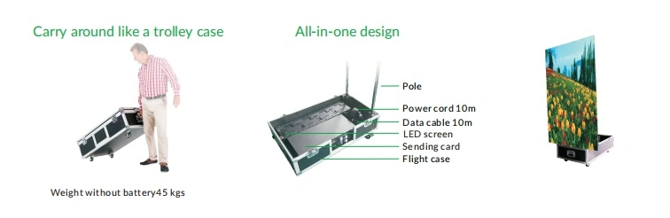 Foldable Moveable LED Display Creative Rental LED Screen