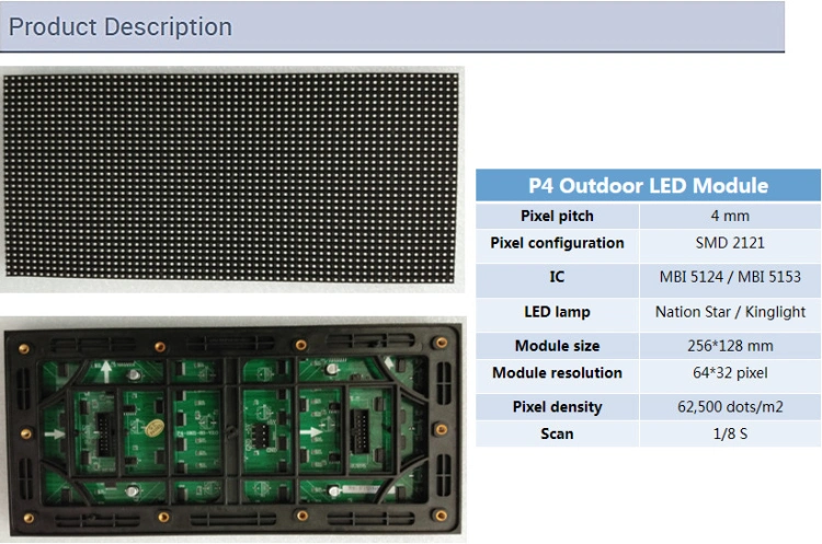 Factory Price P4 LED Screen Panel / LED Module Sign for Outdoor Events