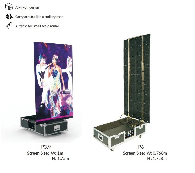 Foldable Moveable LED Display Creative Rental LED Screen