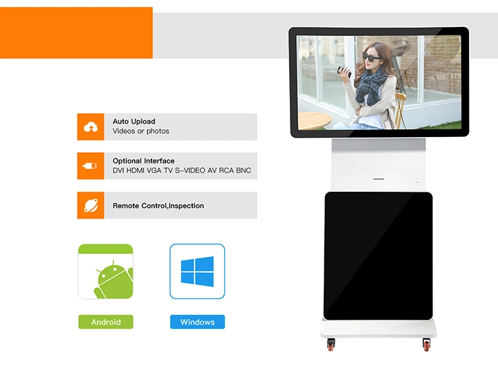 Rotatable LCD Display 55 Inch OEM Digital Signage Screen WiFi Advertising Screen LED Digital Signage