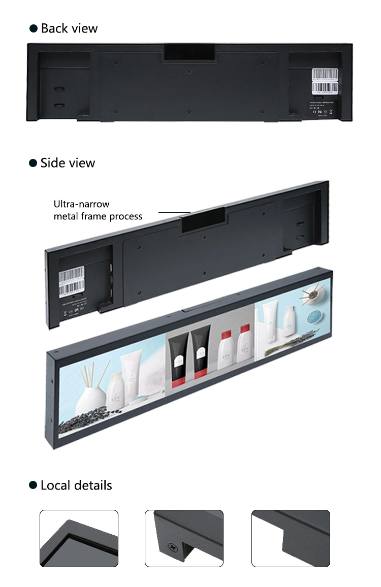 Factory Price Outdoor Wide LCD Screen Stretched Digital Signage LED Displays with Touch Screen Ad Player