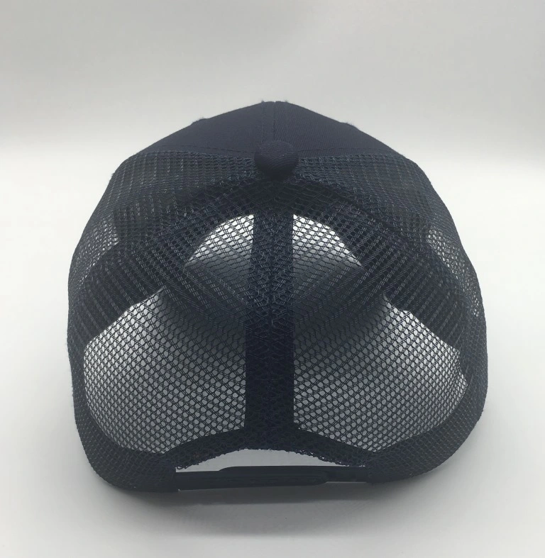 High Quality Black Pre-Curved Two Tone Cotton Twill Trucker 6 Panels Mesh Baseball Caps