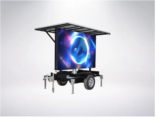 P5 Outdoor Video Advertising LED Screen Trailer with Solar Panels