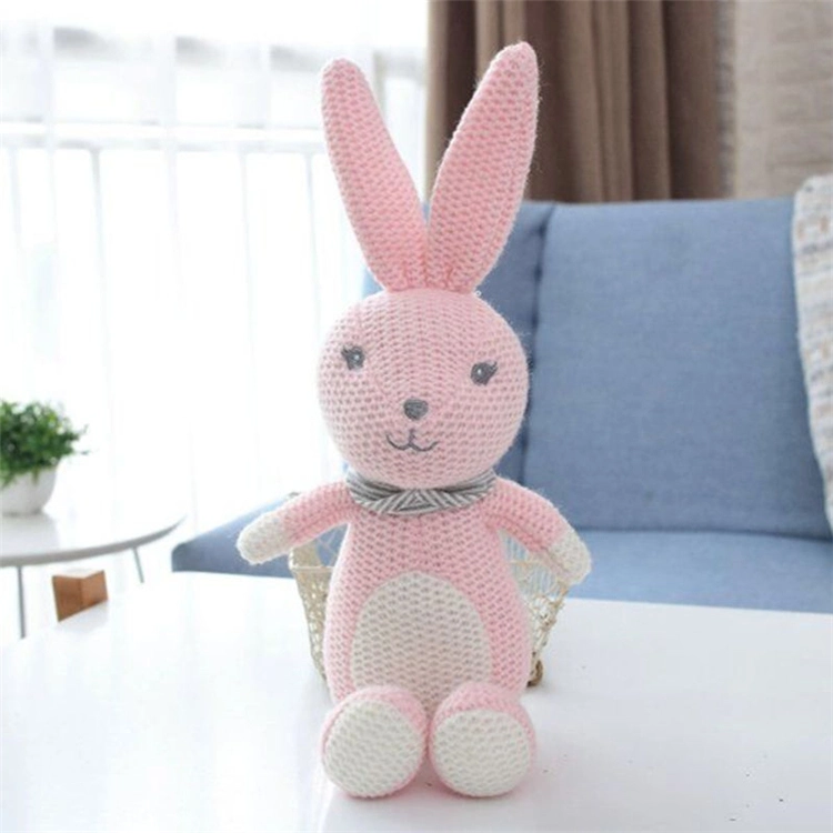 Knitted Baby Elephant Unicorn Rabbit Doll Children Plush Toys