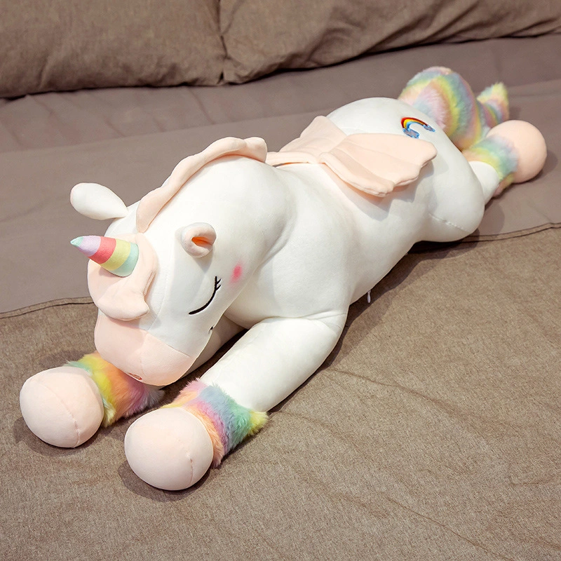 Eco Soft Stuff Custom Unicorn Plush Stuffed Toy with Rainbow Horn Plush Unicorn Toy