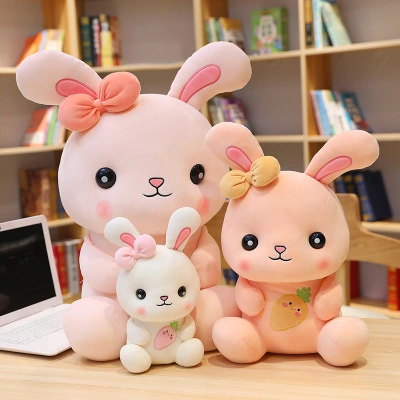 22-50cm Soft Stuffed Baby Toy Cartoon Sitting Plush Animal Rabbit