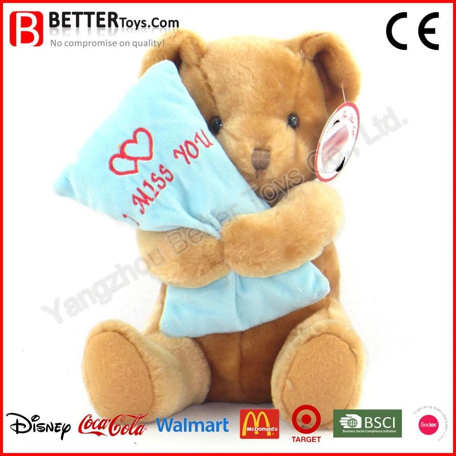 Bestselling Mother's Day Gift Stuffed Animal Bear Holding Pillow Toy