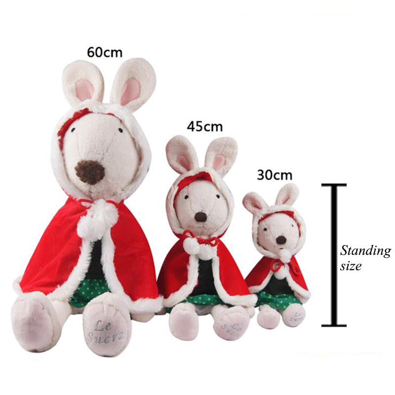 Cute Cartoon Rabbit Wearing a Christmas Clothes Rabbit Wearing a Christmas Skirt Creative Cute Plush Toy