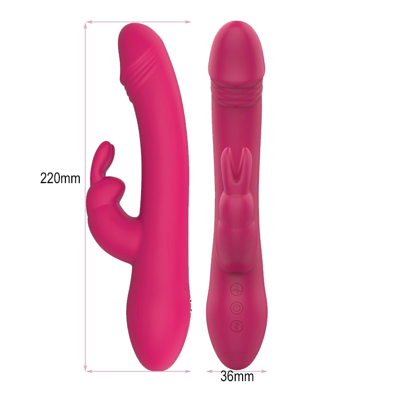 Dual Head Clit Stimulation10 Mode Female Vibrating Rabbit Dildo Vibrator Rabbit G-Spot Massage Sex Toy