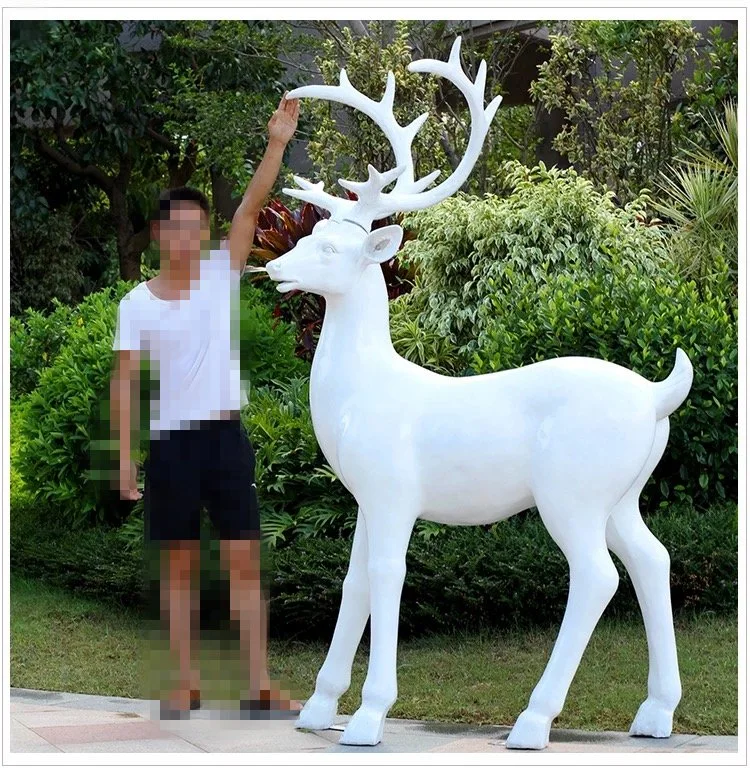 Outdoor Garden Sculpture Resin Customized Famous Animal Sculptures Model Life Size Figurine Resin Fawn Garden Animal