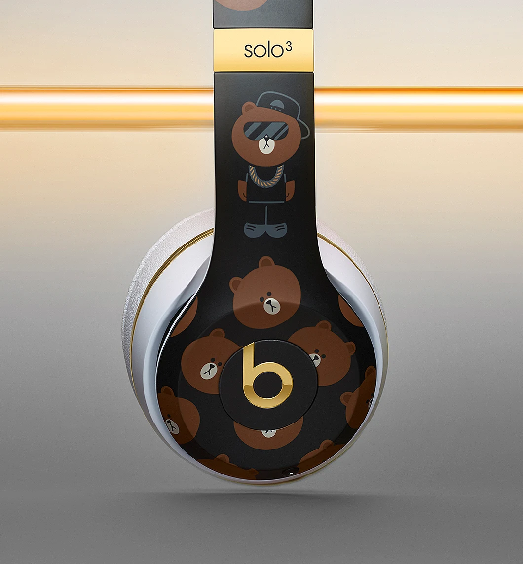 Wireless Headphone Solo 3 Bluetooth Headset Beat Solo3 Brown Bear