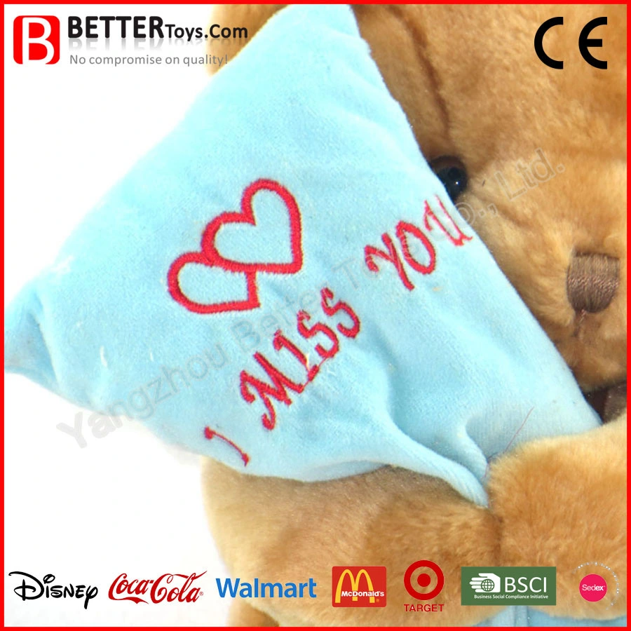 Bestselling Mother's Day Gift Stuffed Animal Bear Holding Pillow Toy