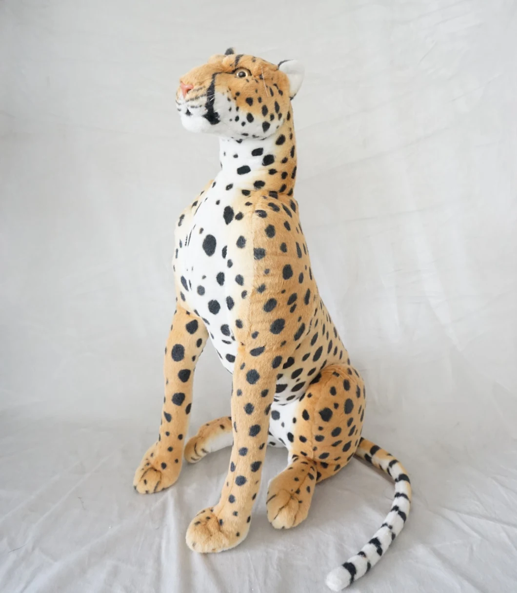 40cm Sitting Cheetah Simulation Soft Animals Realistic Plush Children Toy