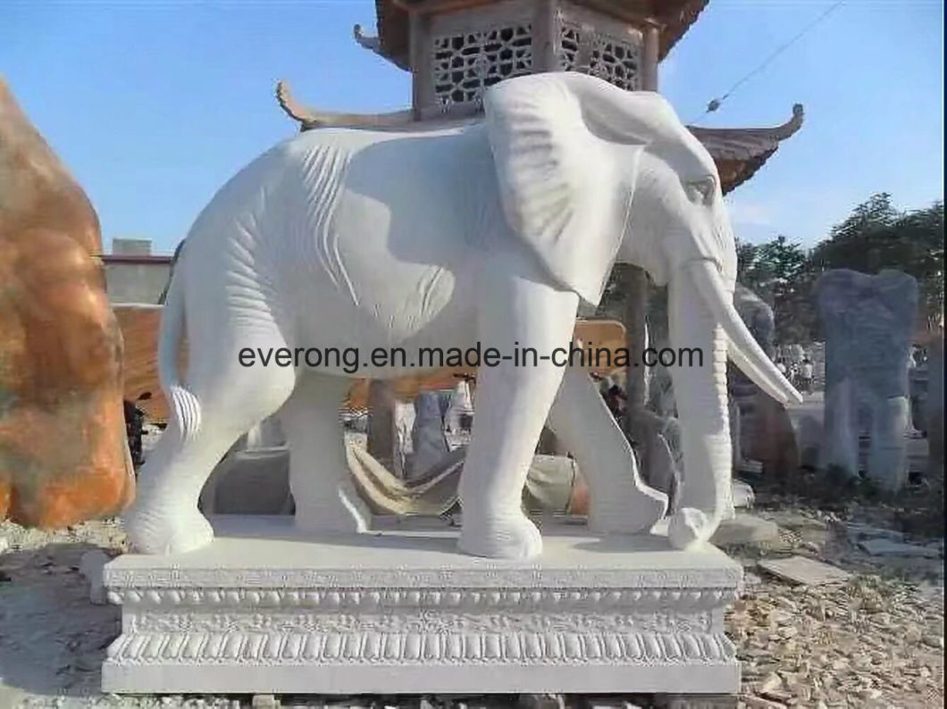 Stone Marble Granite Elephant Carving Garden Elephant Statue/Sculpture for Sale