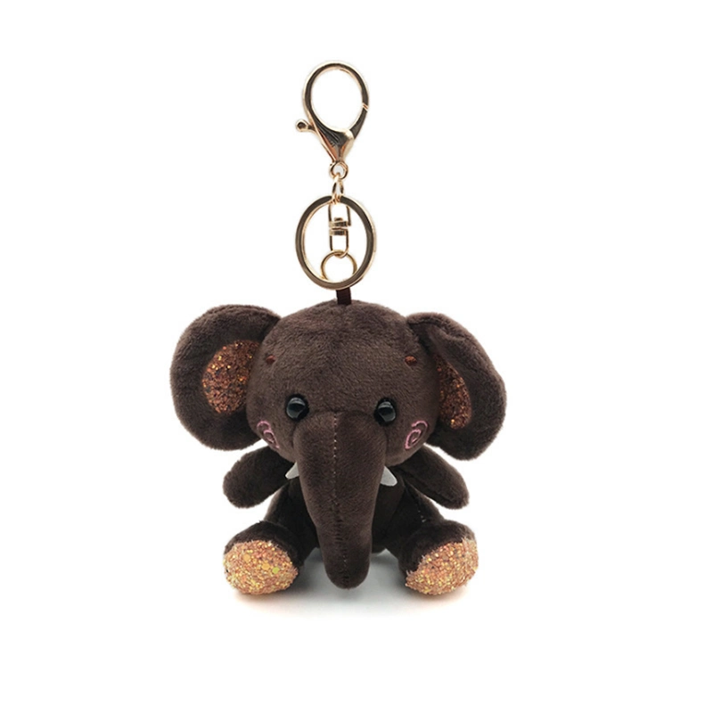 Four Colors Elephant Plush Toy Keychain