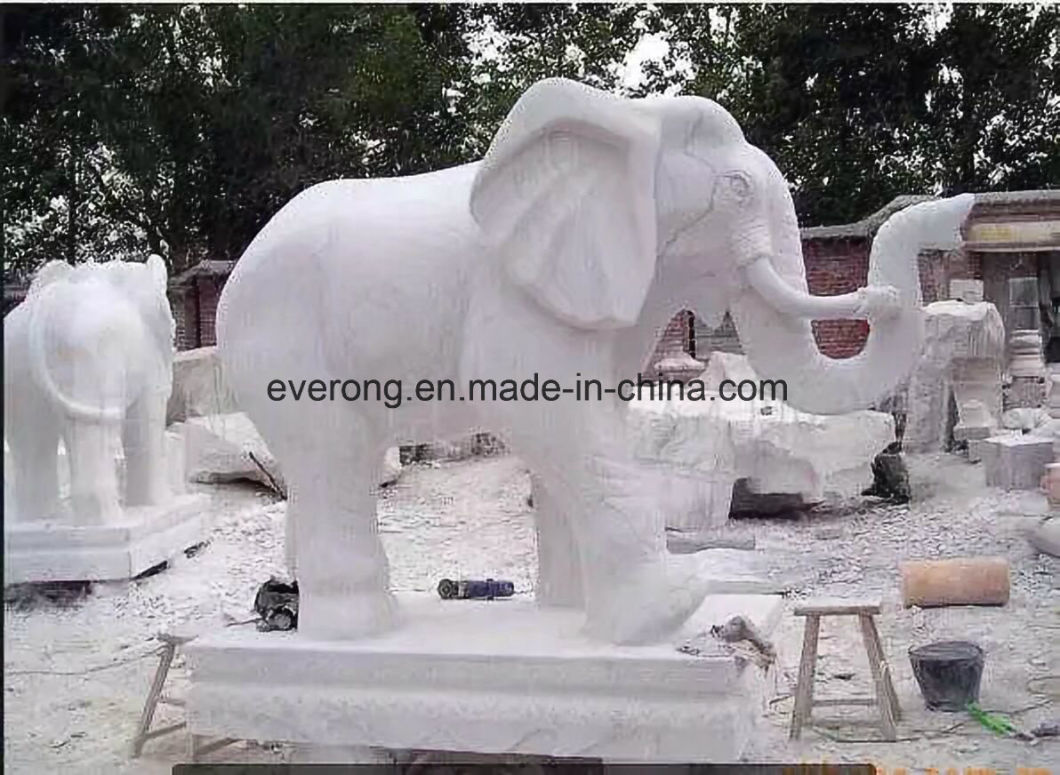 Stone Marble Granite Elephant Carving Garden Elephant Statue/Sculpture for Sale