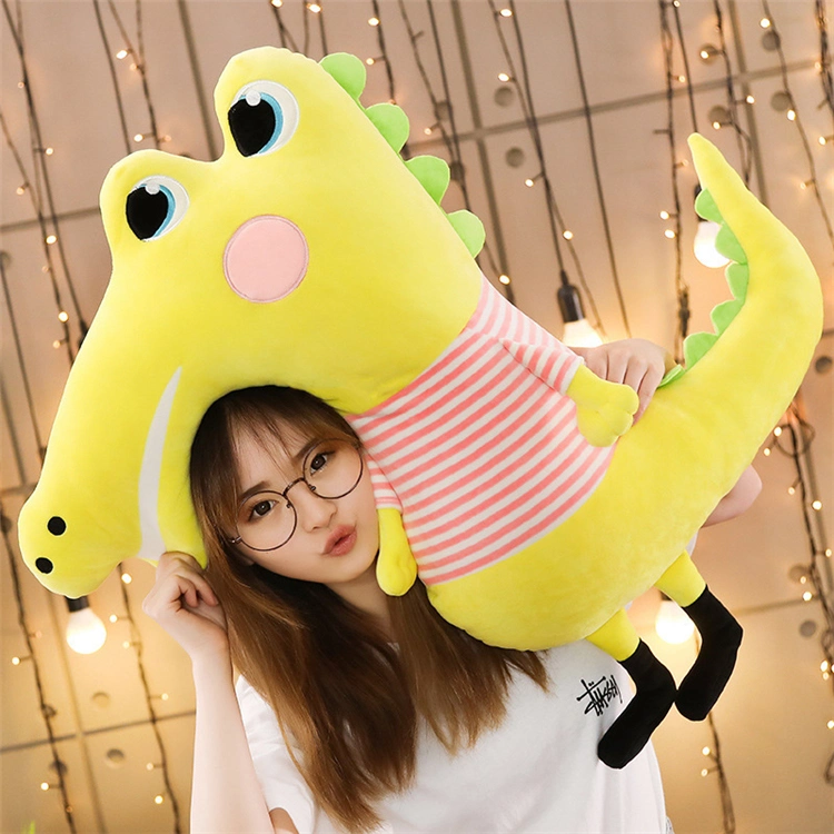 Down Cotton Crocodile Doll Sleeping Pillow Cartoon Crocodile Plush Toy