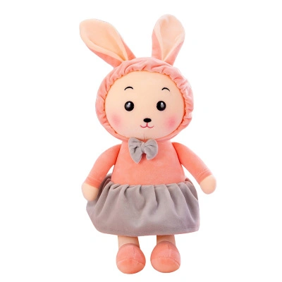 40-70cm Soft Stuffed Baby Toy Cartoon Dress up Plush Animal Rabbit with Hat