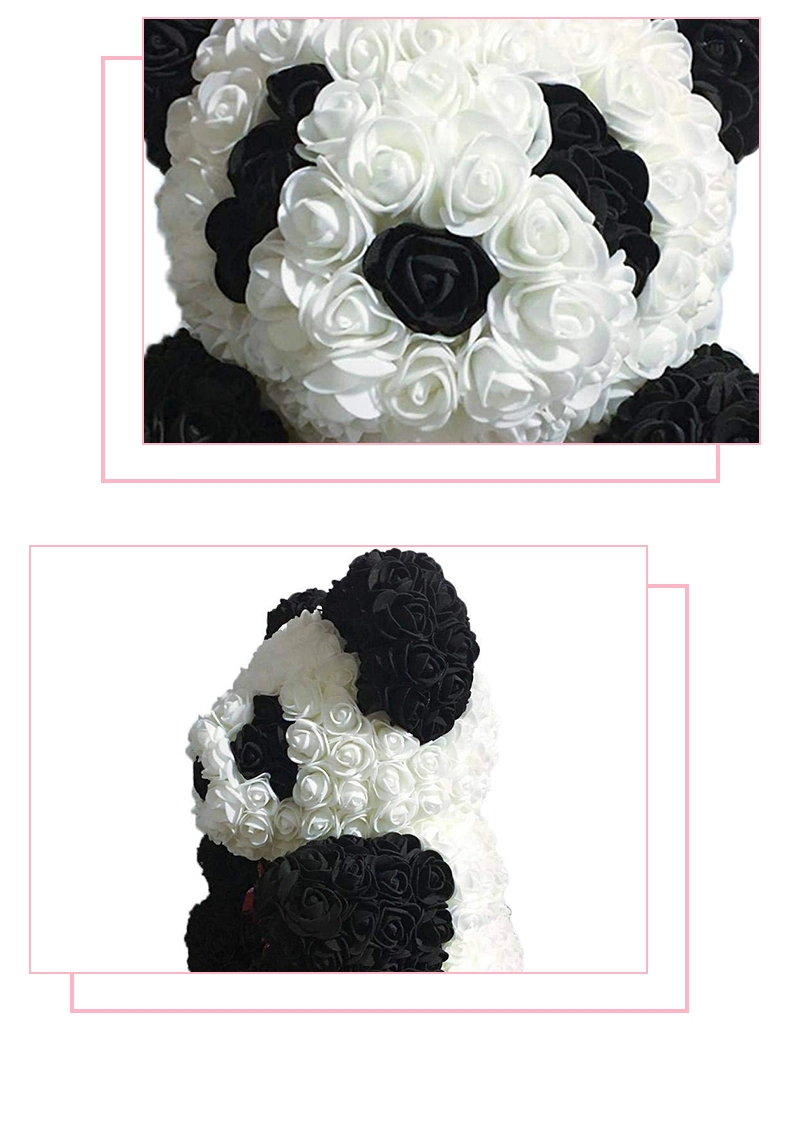 Hot Sale Rose Panda Bear Teddy Bear Flower Rose Bear for Valentine's Day