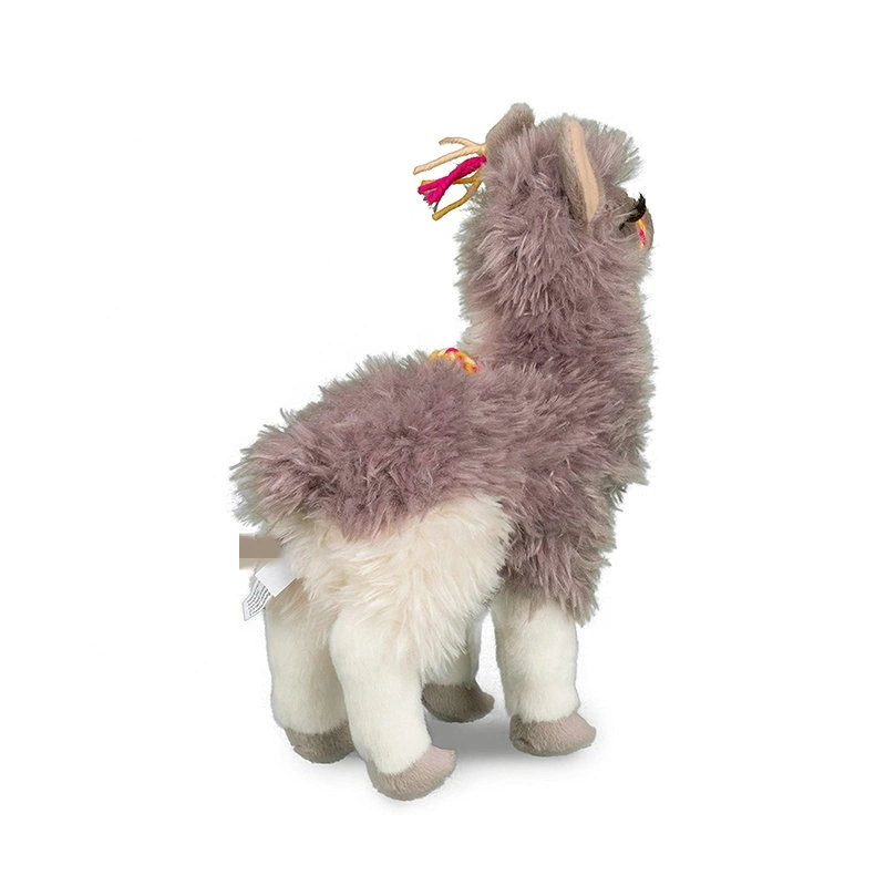 Factory Custom Super Soft and Kawaii Featuring Grey and White Fur of Creative Sheep Llama Alpaca Plush Toys