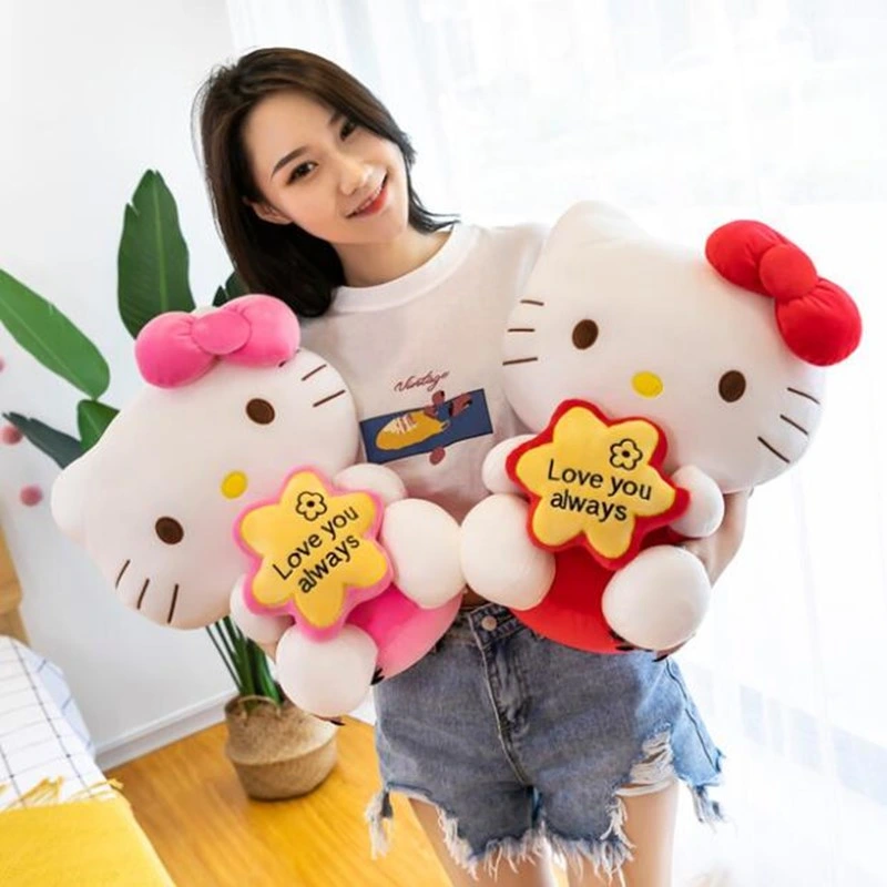 New High Quality Plush Kawaii Hello Kitty Toy Stuffed Soft Toys for Valentine Gifts