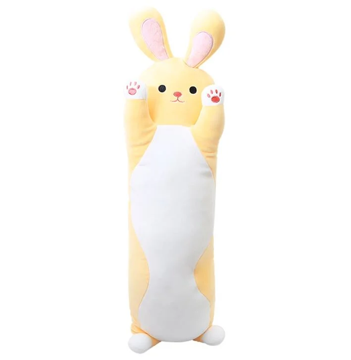 Animals Pillow Long Cuddly Cat Doll Stuffed PP Cotton Plush Pillow for Kids