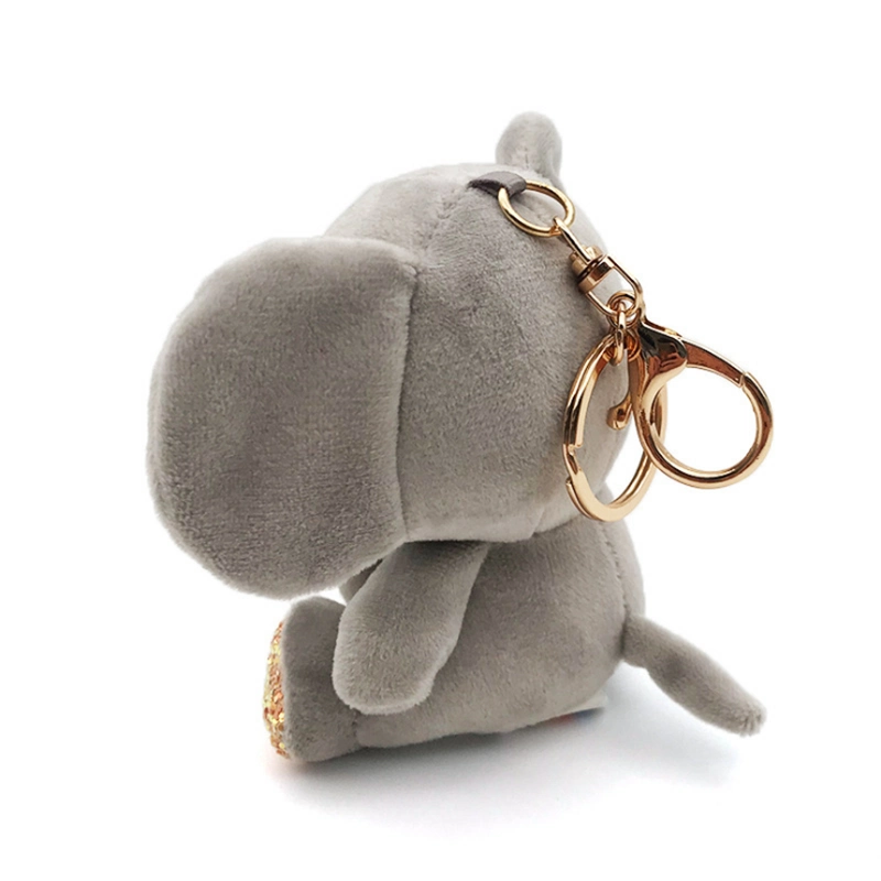 Four Colors Elephant Plush Toy Keychain