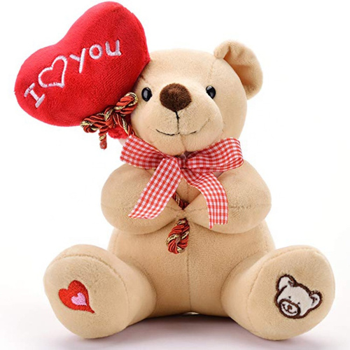 Valentine's Day Plush Teddy Bear Stuffed with Red Heart