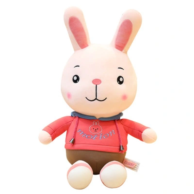 35-65cm Soft Stuffed Plush Baby Toy Cartoon Cute Rabbit with Clothes