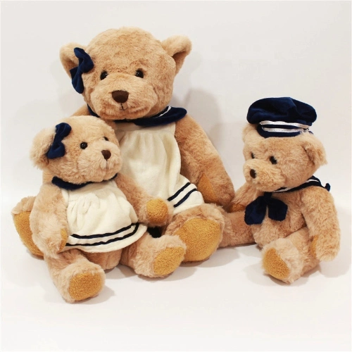 Super Soft Navy Couple Bear Plush Toy Navy Sailor Stuffed