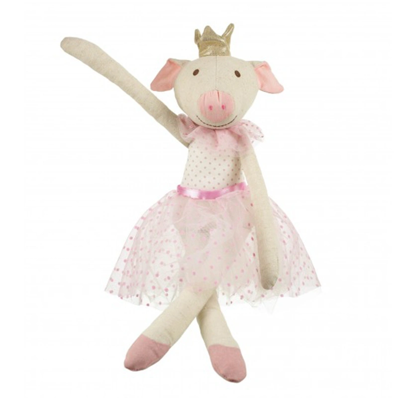 Factory OEM Designed Long Ear Toys Plush Rabbit Doll Bunny Princess Crown