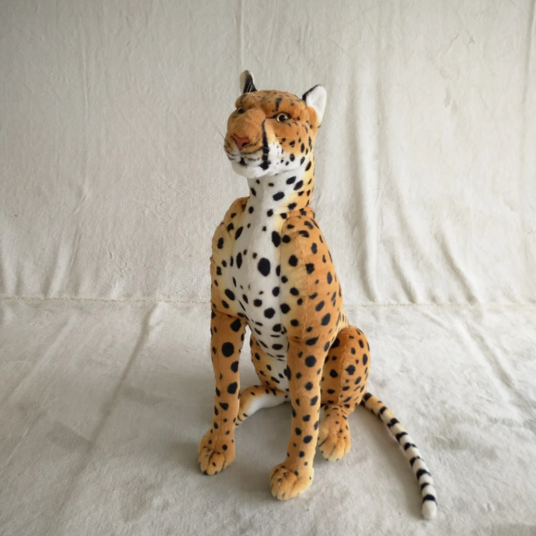 40cm Sitting Cheetah Simulation Soft Animals Realistic Plush Children Toy