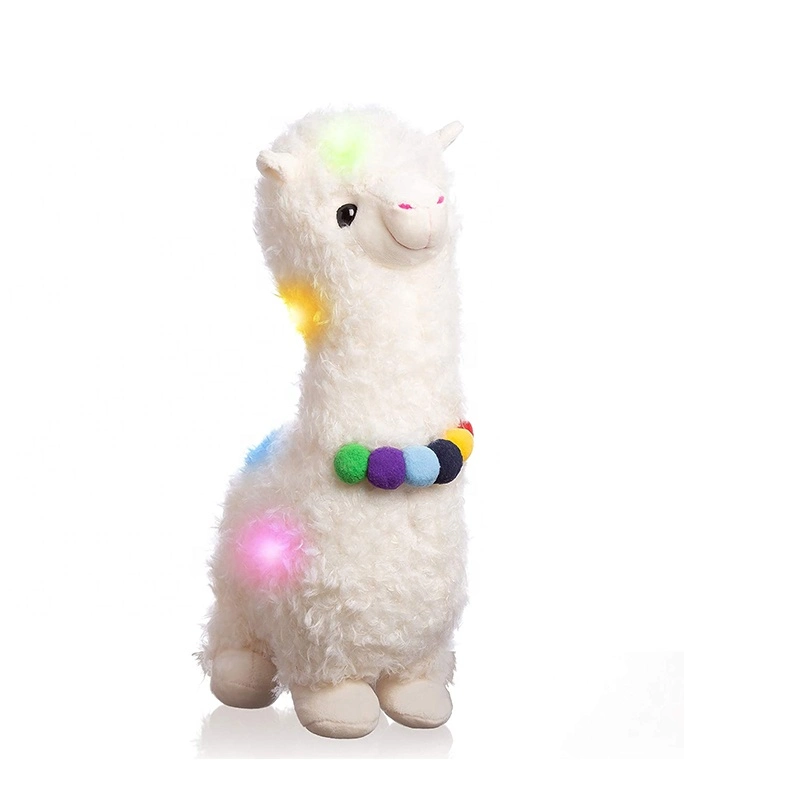 Top Ranking Llama Stuffed Animal Pretty Gifts for Women Party Alpaca Pillow with LED Color Changing Lights Plush Toys