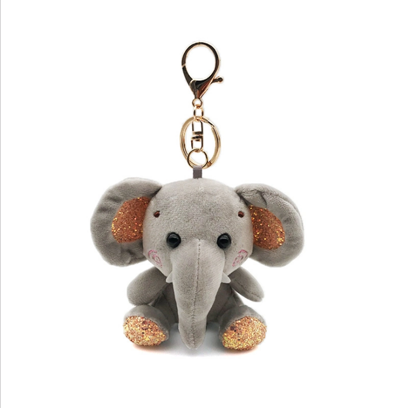 Four Colors Elephant Plush Toy Keychain