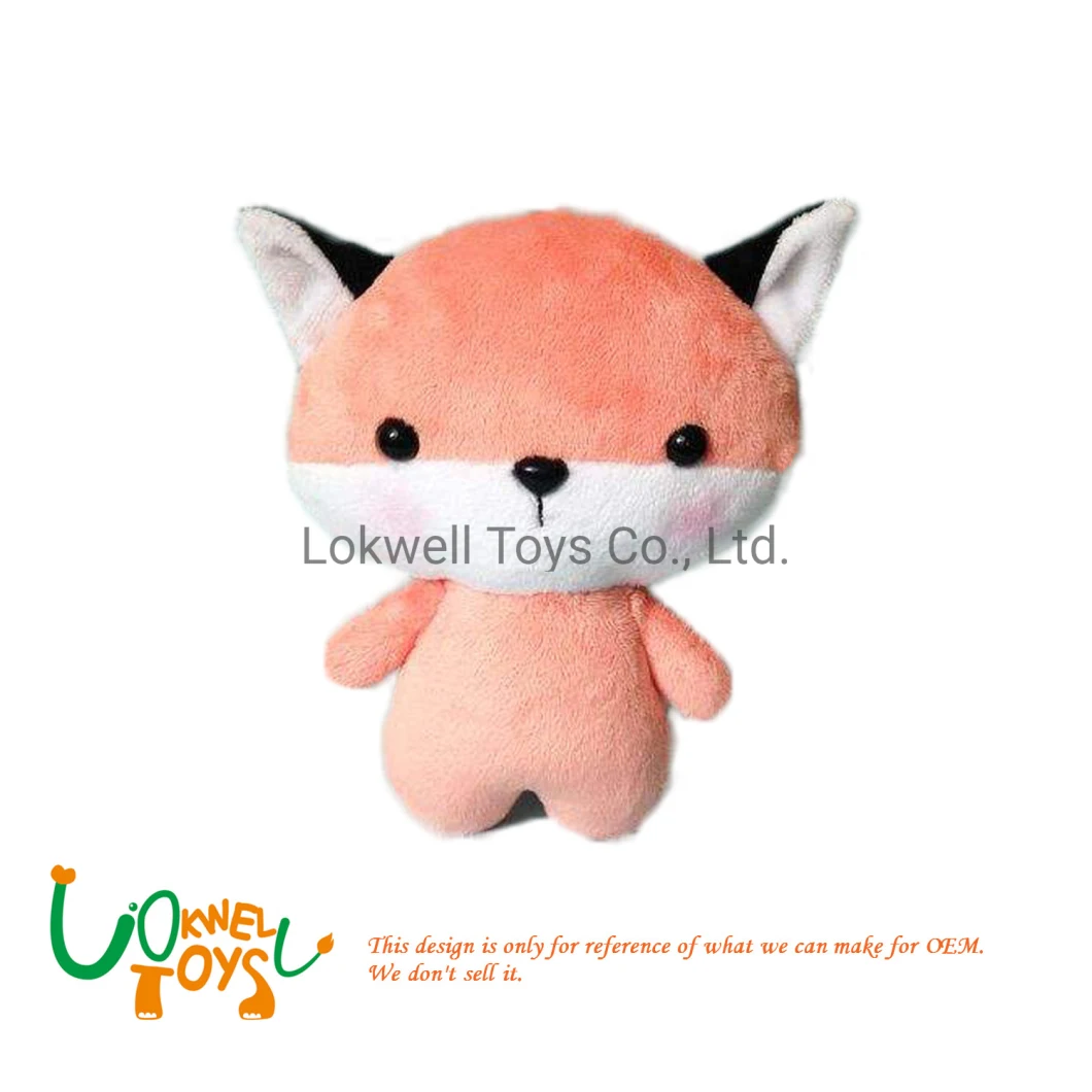 Sitting Animal Plush Stuffed Toys Soft Fox Doll Eductaion Toy