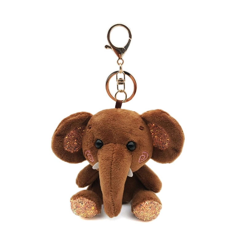 Four Colors Elephant Plush Toy Keychain