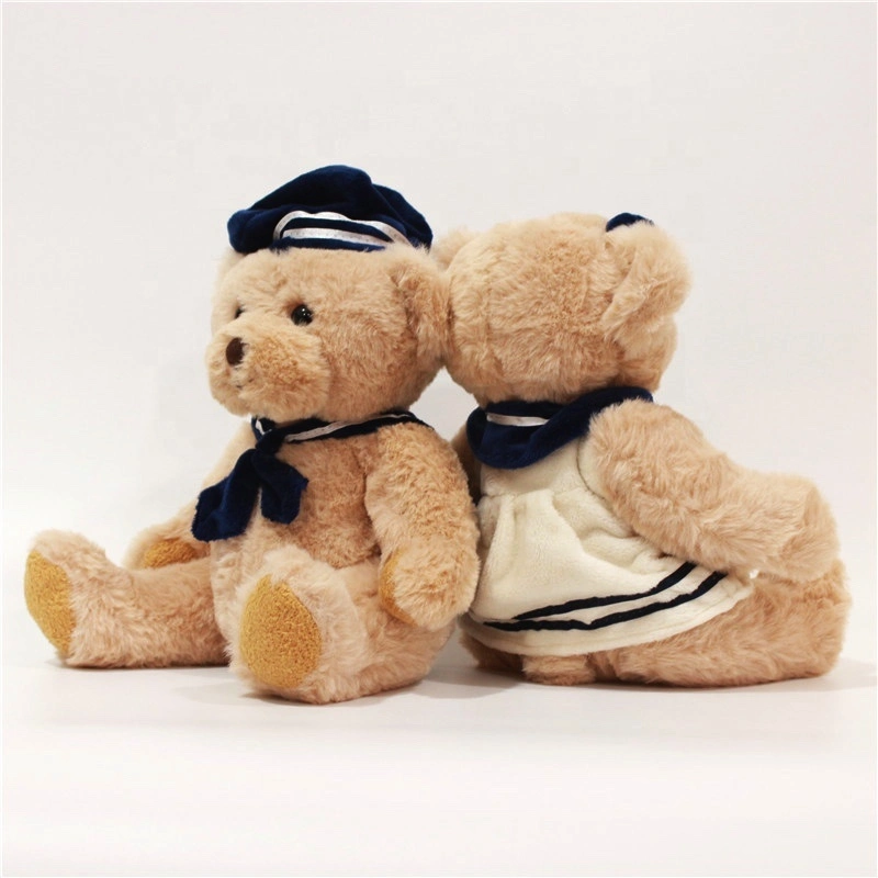 Super Soft Navy Couple Bear Plush Toy Navy Sailor Stuffed